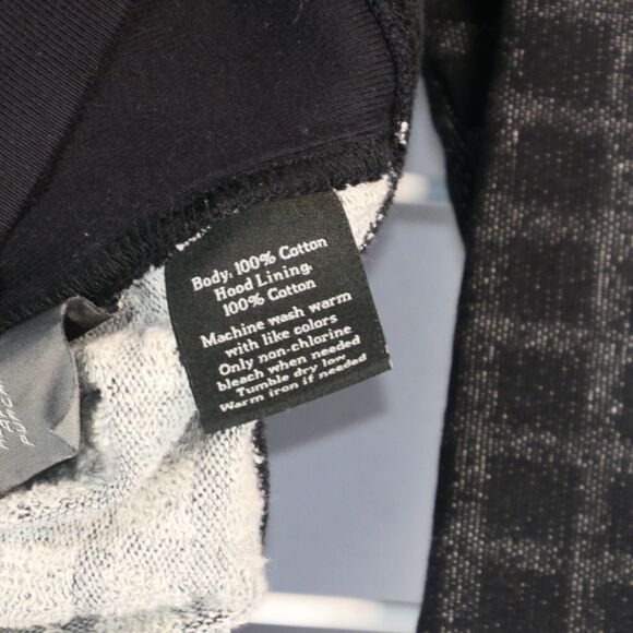 Rock Republic Jacket Mens XXL Black Windowpane Hoodie Pocket Full Zip Sweatshirt - Picture 10 of 10